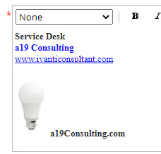 Ivanti Developer - Ivanti Service Manager Consultant - Kifinti Consultant - Base 64 Code - Picture - HTML Text Field Type - Email Footer for Notifications - Service Desk