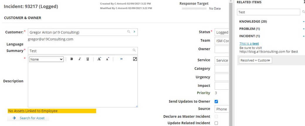 How to show Customer History in Related Items (Object&nbsp;Matching)