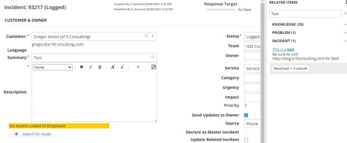 One of the HEAT Classic Features that is frequently requested is to bring back the customer history. There are several implementations for this, today we will cover how to implement Incident Customer History for Related Items, aka Object Matching.